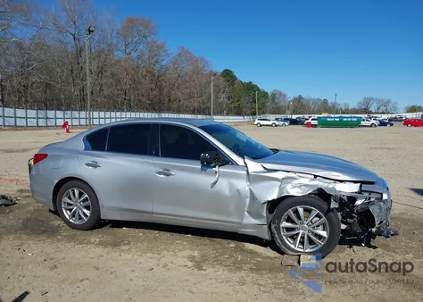 2014 Infiniti Q50 z USA, uszkodzony, nr VIN JN1BV7AR2EM699697